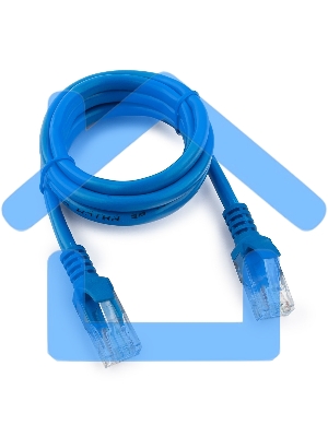 Патч-корд медный UTP Cablexpert PP10-1M/B кат.5e, 1м, литой, многожильный (синий)