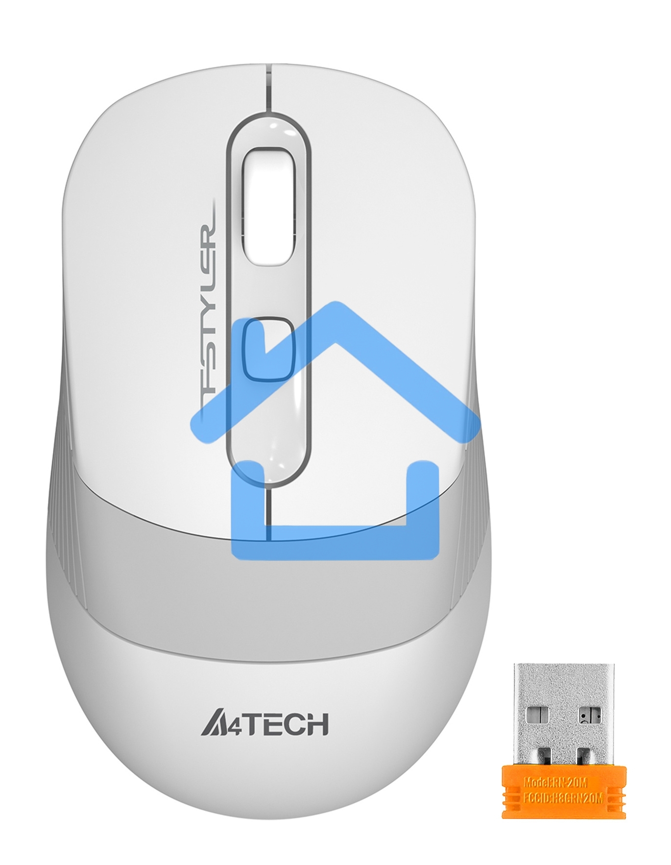 Мышь беспроводная A4Tech Fstyler FG10S белый/серый, 2000 dpi, радиоканал, USB, кнопки - 4