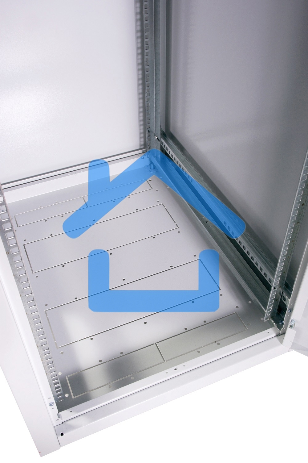 Шкаф телекоммуникационный напольный ЭКОНОМ 42U (800 × 1000) дверь стекло, дверь металл