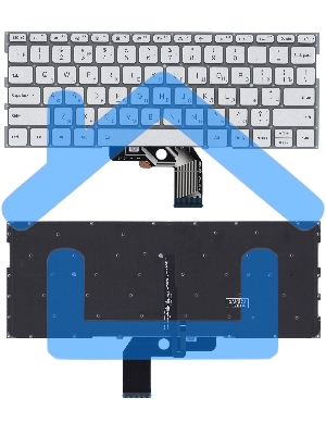 Клавиатура для ноутбука Xiaomi Mi Air 13.3 серебристая с подсветкой