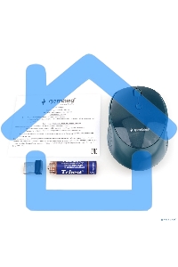 Мышь беспроводная Gembird MUSW-550 синий, 1600 dpi, радиоканал, Bluetooth, USB, кнопки - 6