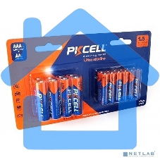 Щелочной/алкалиновый элемент питания PKCELL LR03(12)+LR6(8) тип - AAА 12 шт + АА 8 шт в блистере