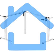 Подстолье Cactus CS-EDXLF-WT каркас белый