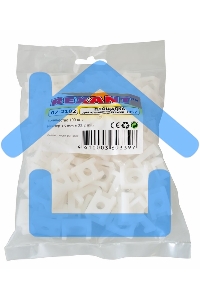 Площадка для крепления стяжки Rexant (ПС-2) 22x16 мм, белая, упаковка 100 шт.