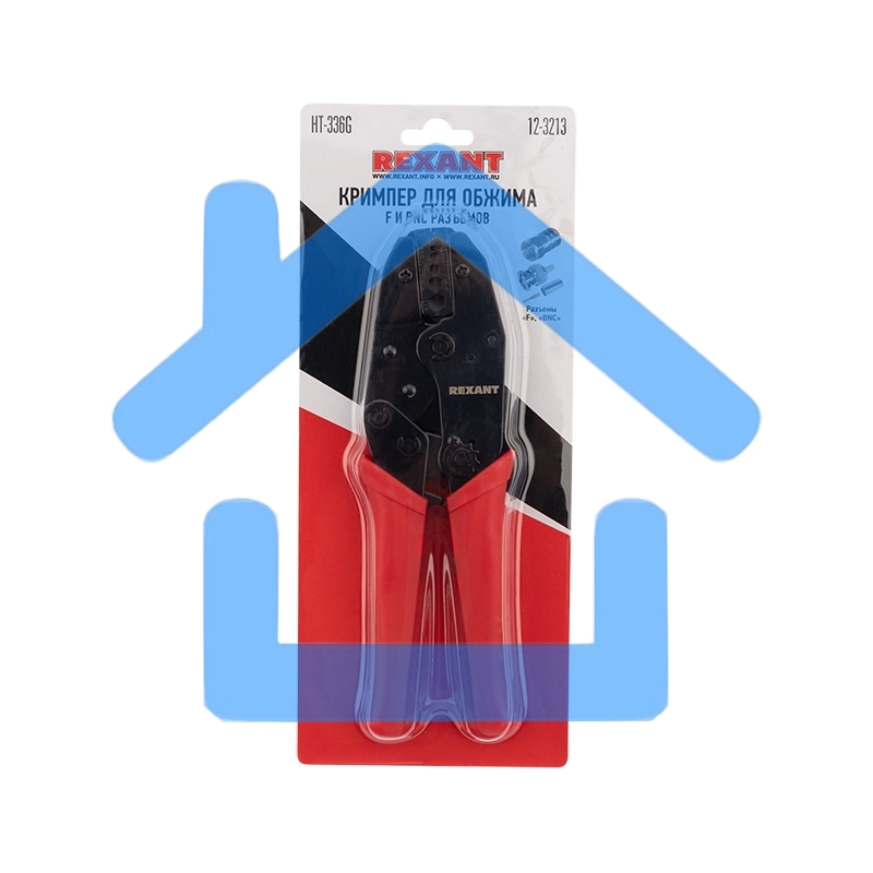 Кримпер Rexant HT-301 G для обжима F и BNC разъемов RG-59, RG-58, RG-62, RG-174, Fiber Optic