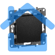 Переключатель одноклавишный, автоматические клеммы, Etika, 10AX, 250В~, антрацит