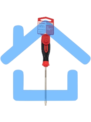Отвертка шлицевая SL 4х100 мм, трехкомпонентная рукоятка, сталь S2 Rexant