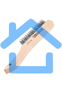 Щетка зачистная Denzel 4-х рядная, прямая проволока из нержавеющей стали с деревянной ручкой, EFP