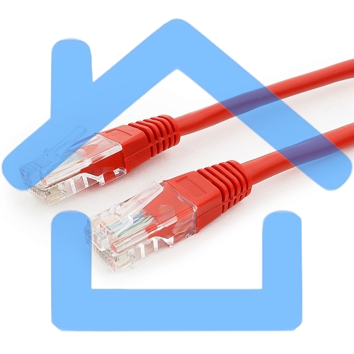 Патч-корд UTP Cablexpert кат.5e, 0.25м, литой, многожильный, красный