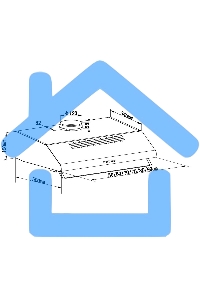 Вытяжка козырьковая Maunfeld MP-1 50 белый/прозрачный, 50 см, 520 куб. м/ч, 49 дБ