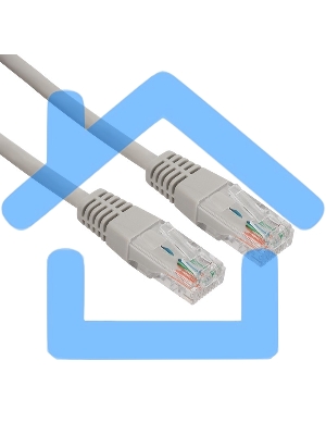 Пaтч-корд U/UTP Rexant, кат.5e, RJ45-RJ45, неэкранированный, LSZH серый, 1м