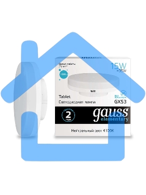 Лампа светодиодная LED Gauss Elementary GX53 15W 1080lm 4100K