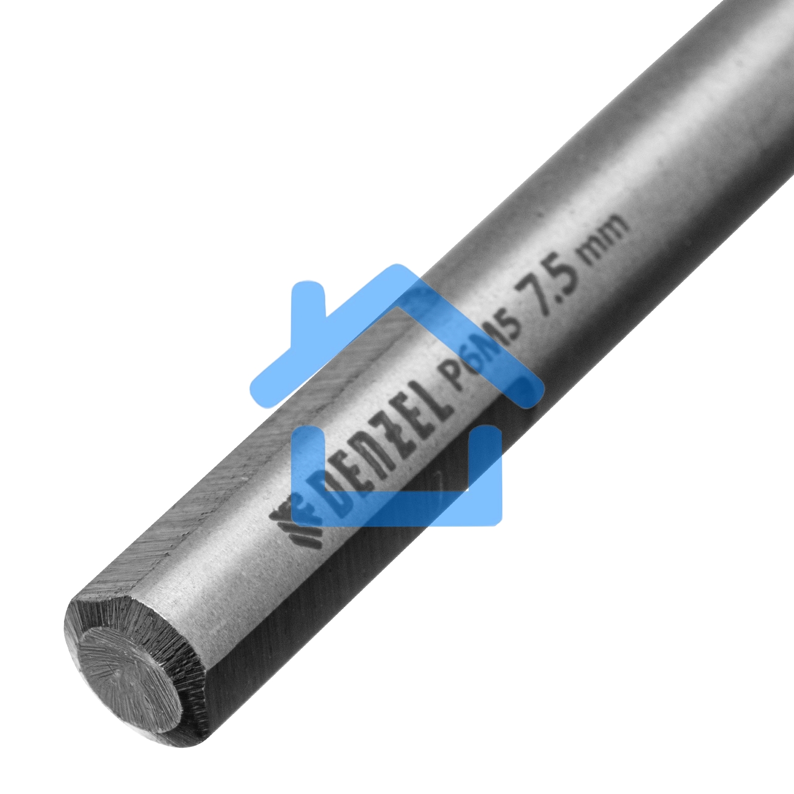 Сверло спиральное по металлу 7,5 x 109мм, Р6М5, Golden Tip, многогранная заточка Denzel