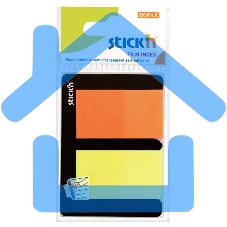 Закладки самоклеящиеся, индексы пластиковые Stick`n 21039 25x45мм, 2 цвета в упаковке, 25 листов, европодвес