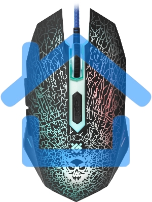 Мышь проводная Defender Shock GM-110L черный, 3200 dpi, USB, кнопки - 6