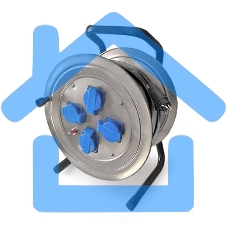 Удлинитель Союз ТМ сил. на металл. катушке с 4 гн. 4000 Вт з/к КГ IP-44 50м 481S-4005