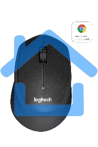 Мышь беспроводная Logitech M330 SILENT PLUS черный, 1000 dpi, радиоканал, USB, кнопки - 3
