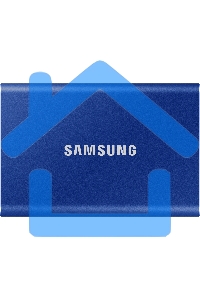 Внешний SSD Samsung T7, 2TB, USB 3.2 Gen 2 Type-C, R/W 1050/1000, синий