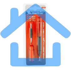 Ручка-отвертка с комбинированными битами Matrix для точных работ, PH0, PH000, SL1.5, SL3 CrV
