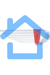 Набор ключей имбусовых Matrix HEX, 2–12 мм, CrV, 9 шт., экстра-длинные, c шаром, сатин.