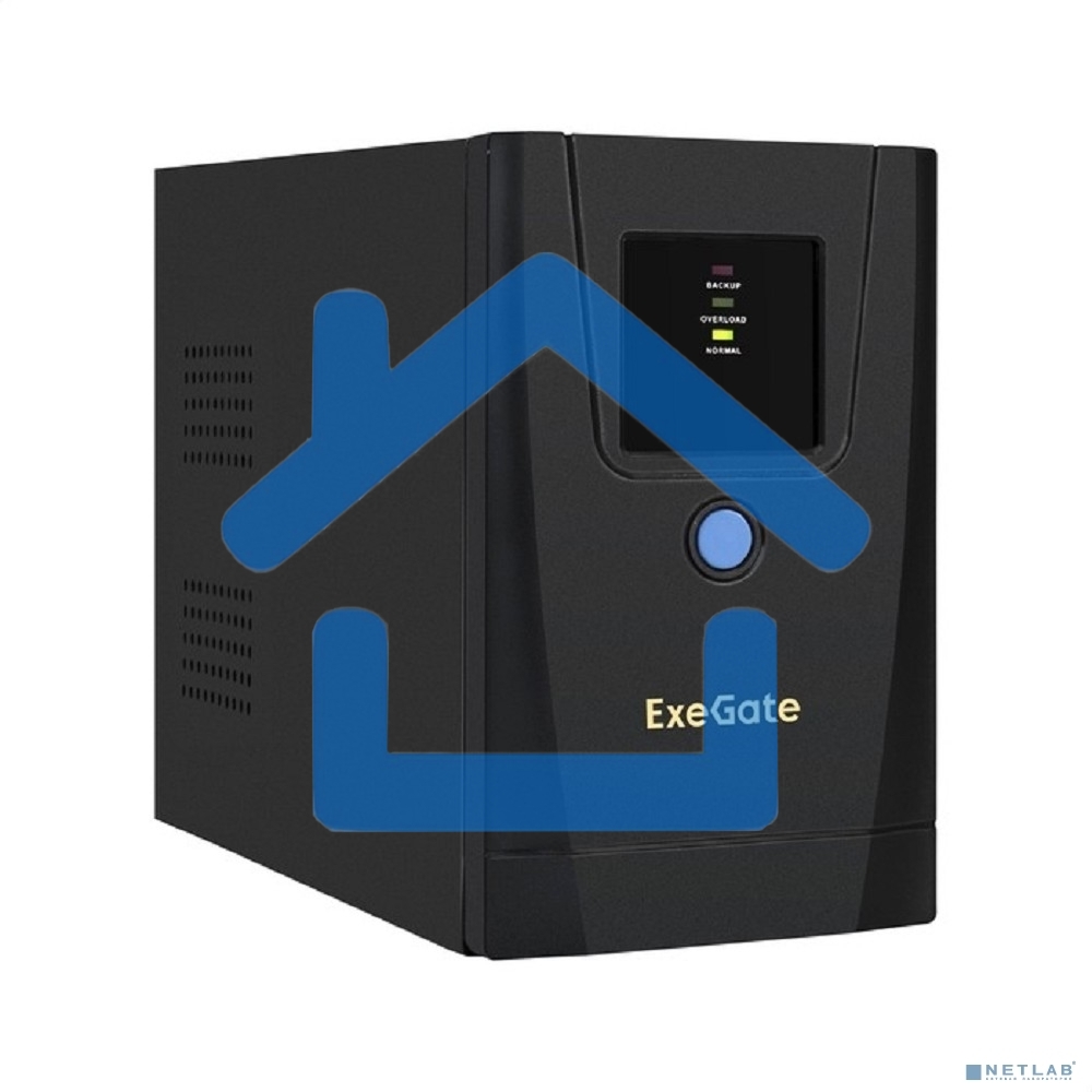 Источник бесперебойного питания ExeGate SpecialPro UNB-900.LED.AVR.1SH.2C13 900VA/500W, LED, AVR,1*Schuko+2*C13, металлический корпус, черный