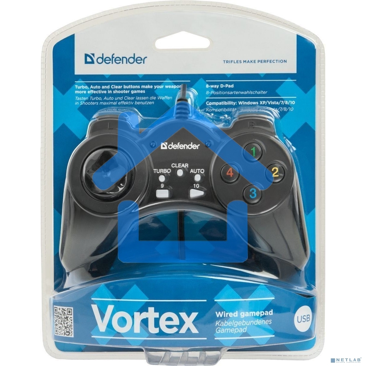 Геймпад Defender Vortex USB, 13 кнопок