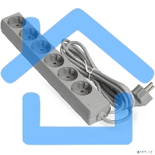 Сетевой фильтр ExeGate EX285835RUS ECE-6-5G (6 евророзетки с заземлением, 5м, серый)