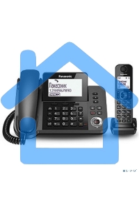 Телефон беспроводной (DECT) Panasonic KX-TGF320RUM серый металлик автооветчик АОН