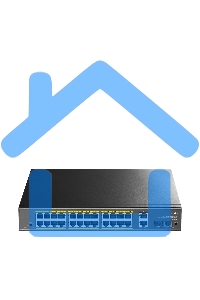 Коммутатор Cudy GS1026PS2, (L2) 26x1Gbит/с 2xКомбо(1000BASE-T/SFP), 2SFP, 24PoE, 300W, неуправляемый