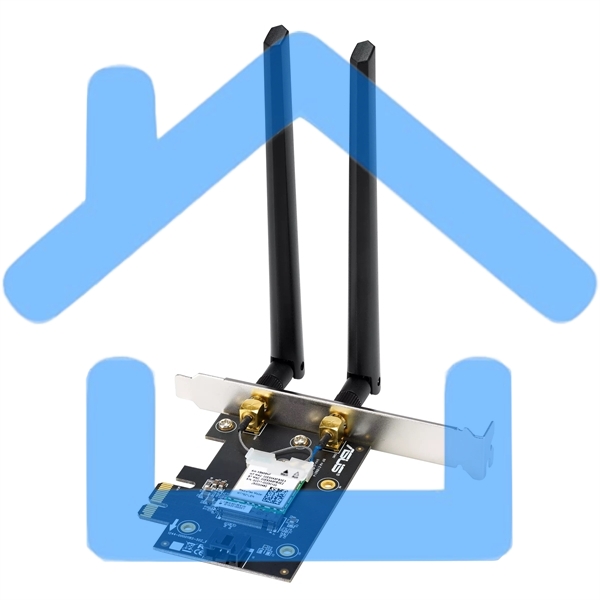 Сетевой адаптер Wi-Fi + Bluetooth Asus PCE-BE6500 BE6500 PCI Express 2ант.