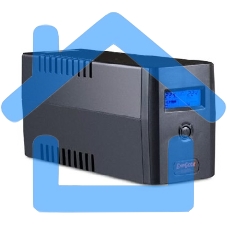 Источник бесперебойного питания ExeGate Power Smart ULB-800 LCD 800VA, черный, 2 евророзетки, USB
