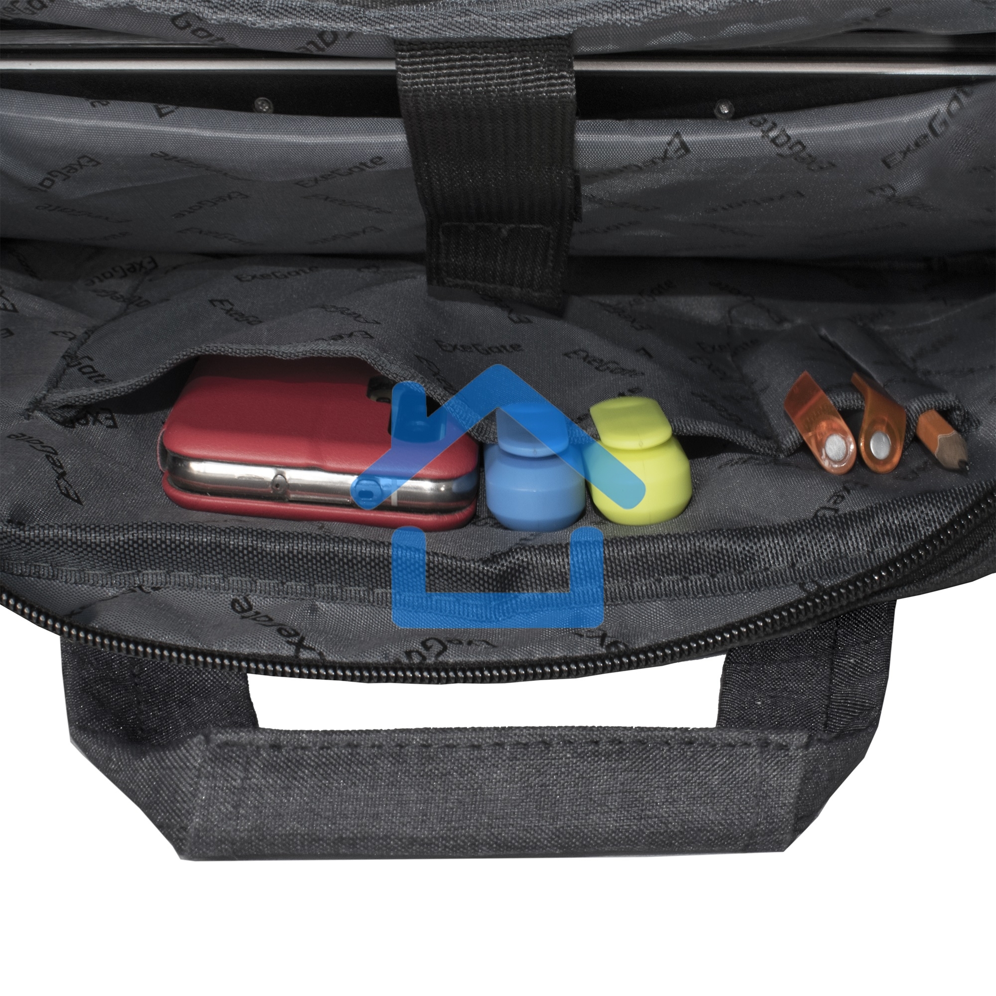 Сумка ExeGate Business ECC-215 Black, черная, полиэстер повышенной плотности 600D, 15.6