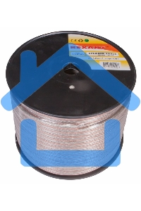 Кабель акустический Rexant 2х4,00 мм², прозрачный SILICON, бухта 100 м 01-6309