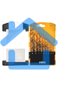 Набор сверл по металлу Denzel 1-10 мм, Р6М5К8-TiN, Golden Tip, 10 шт 723005