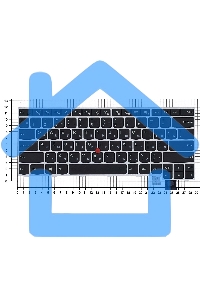 Клавиатура для ноутбука Lenovo Thinkpad T460S T470S черная с серебристой рамкой