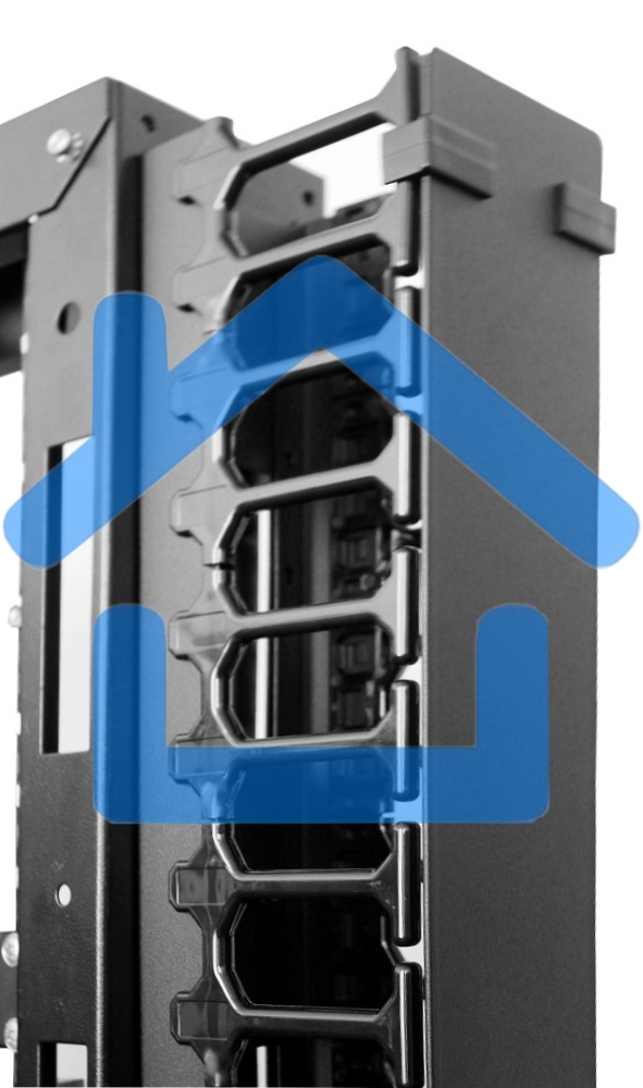 Вертикальный кабельный органайзер с пластиковыми пальцами 42U для шкафов ШТК-СП