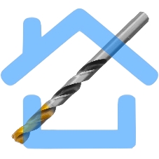 Сверло спиральное по металлу Denzel 8 x 117мм, Р6М5, Golden Tip, многогранная заточка