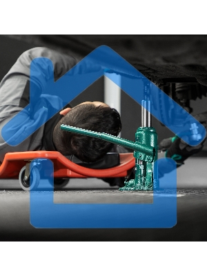 Домкрат гидравлический Сибртех бутылочный, 5т, 180-340мм, в пласт. кейсе