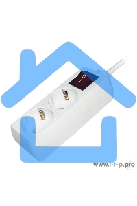 Удлинитель 2х5м с заземл. 16А IP20 У02К с выкл. 2P+PE ИЭК WYP10-16-02-05-ZK-N