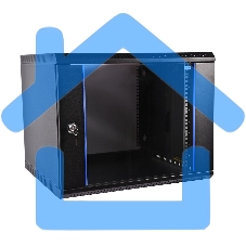 Шкаф телеком. настенный разборный 15U (600х350) дверь стекло, черный (ШРН-Э-15.350-9005)