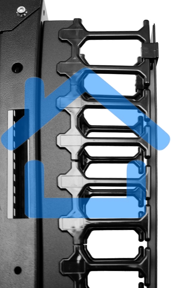 Вертикальный кабельный органайзер с пластиковыми пальцами 42U для шкафов ШТК-СП