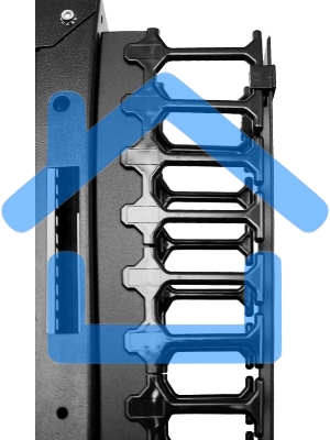 Вертикальный кабельный органайзер с пластиковыми пальцами 42U для шкафов ШТК-СП