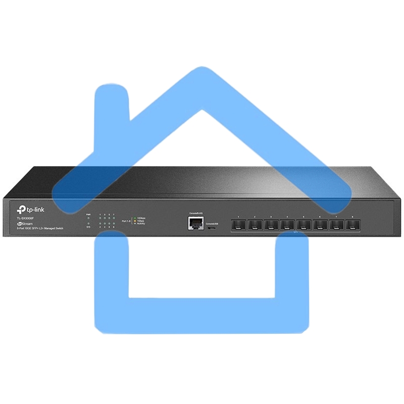Коммутатор Fully managed switch with full 8-port 10G fiber ports and 160 Gbps switching capacity