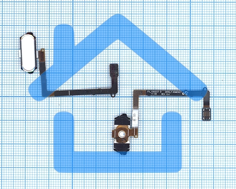 Кнопка HOME в сборе с механизмом и шлейфом для Samsung Galaxy S6 SM-G920F, белый
