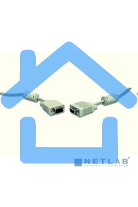 Кабель Gembird/Cablexpert CC-PPVGA-10,Кабель VGA Premium 15M/15M, 3.0м, белый, тройной экран, феррит.кольца