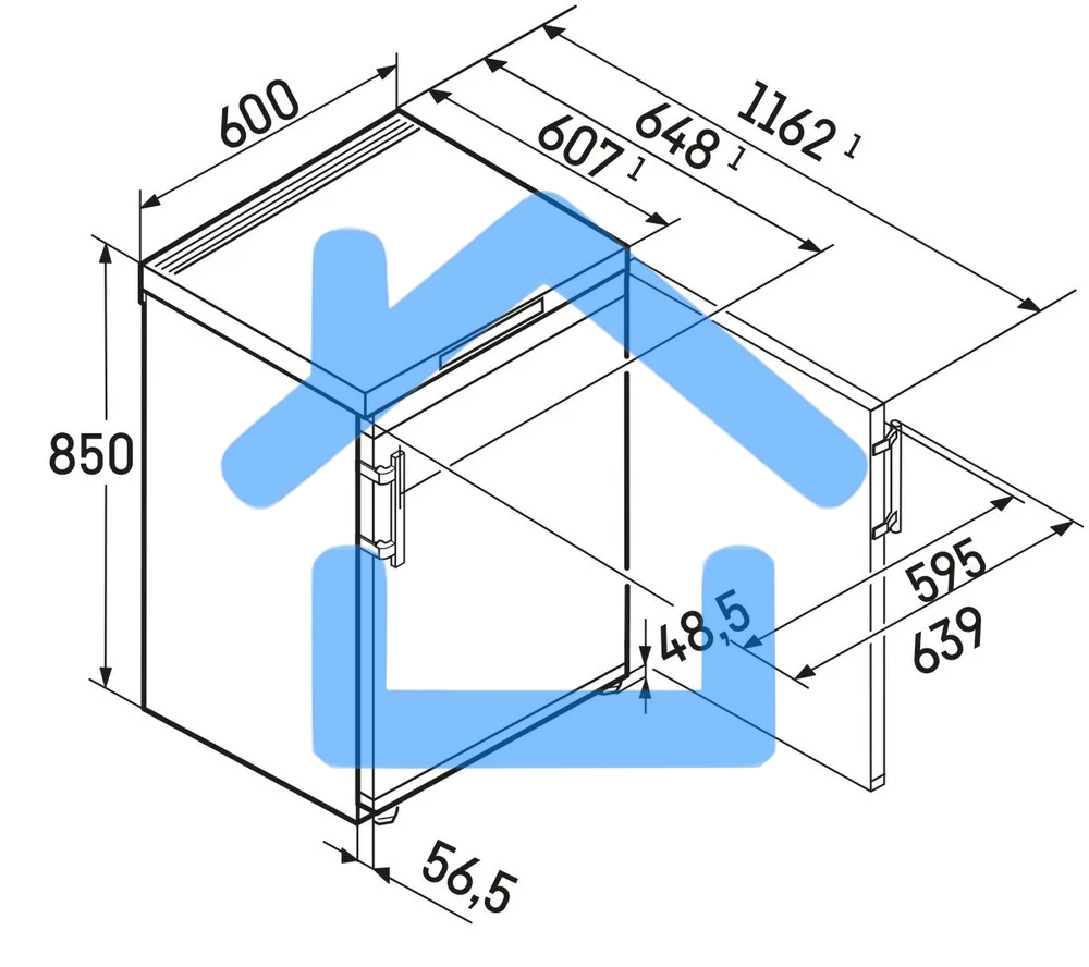 Морозильная камера Liebherr FNsddi 1624-20 001, нержавеющая сталь, 86 л, 4 ящика