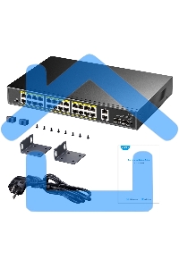 Коммутатор Cudy GS1026PS2, (L2) 26x1Gbит/с 2xКомбо(1000BASE-T/SFP), 2SFP, 24PoE, 300W, неуправляемый