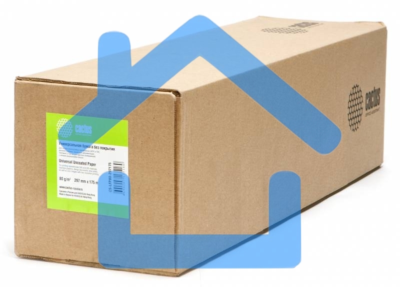 Универсальная инженерная бумага Cactus без покрытия А3 297ммх175м. 80 г/кв.м втулка 76,2мм (3”)