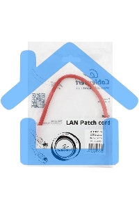 Патч-корд UTP Cablexpert кат.5e, 0.25м, литой, многожильный, красный