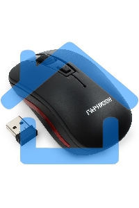 Мышь беспроводная Гарнизон GMW-420 черный, 1600 dpi, радиоканал, USB, кнопки - 4